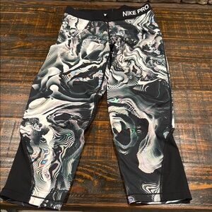 Nike Black and White Marble Leggings Performance Wear